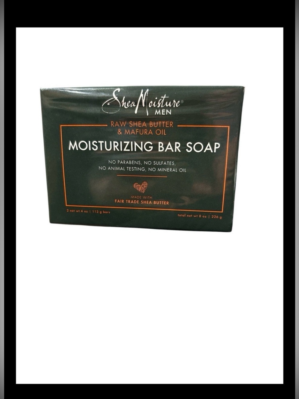 1 Pack Shea Moisture Butter & Mafura Oil Bar Soap for Men of Color Dry Skin New